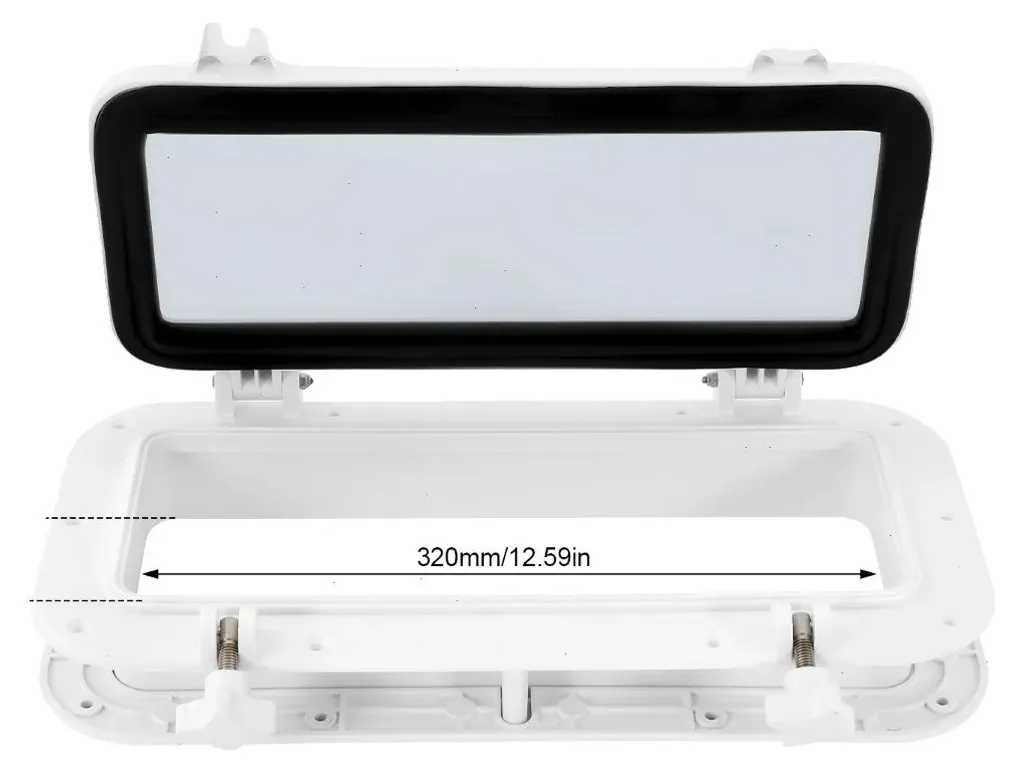 Fenêtre de cabine marine étanche ABS blanc pour aération bateau et van