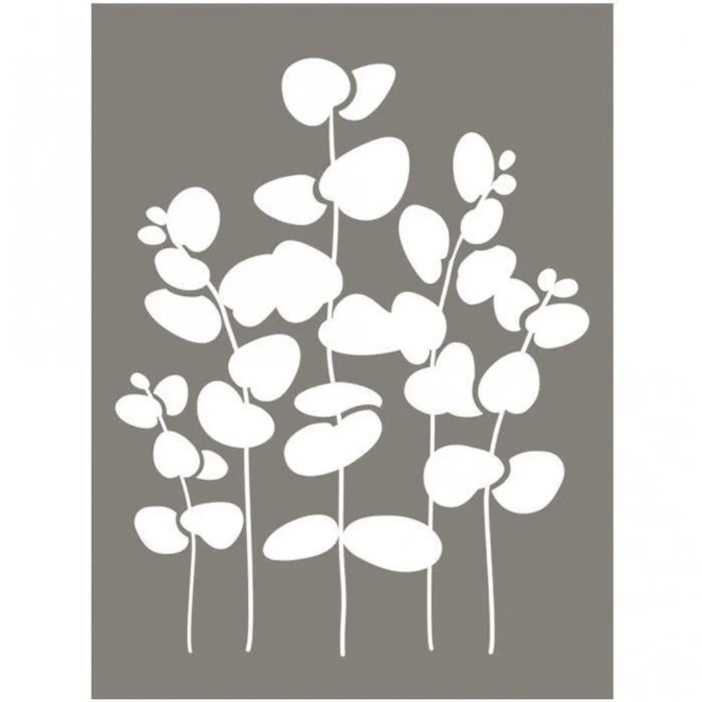 Gabarit de peinture Eucalyptus 15x20 cm pour loisirs créatifs et déco