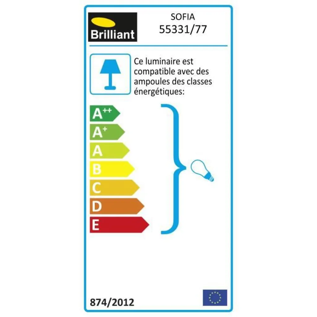 Rampe de spots pivotants Sofia chrome et verre 4 têtes E14 40W max - 10