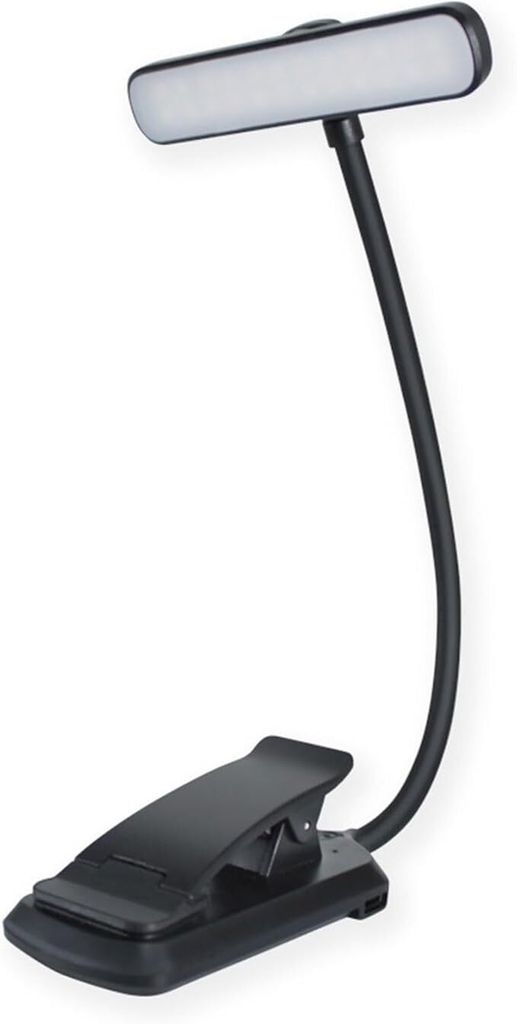 Wiederaufladbare LED-Buchleuchte zum Lesen im Bett – Augenschutz, 3 Farbtemperaturen, kompakte und leichte Leseleuchte zum Anstecken