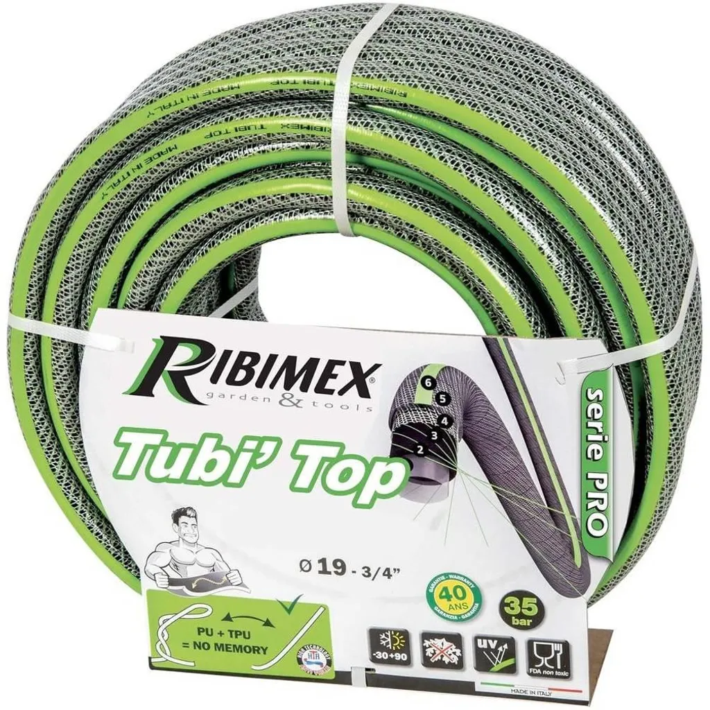 Tuyau d'arrosage 25m pour nettoyage et jardinage intensif gris D.15mm