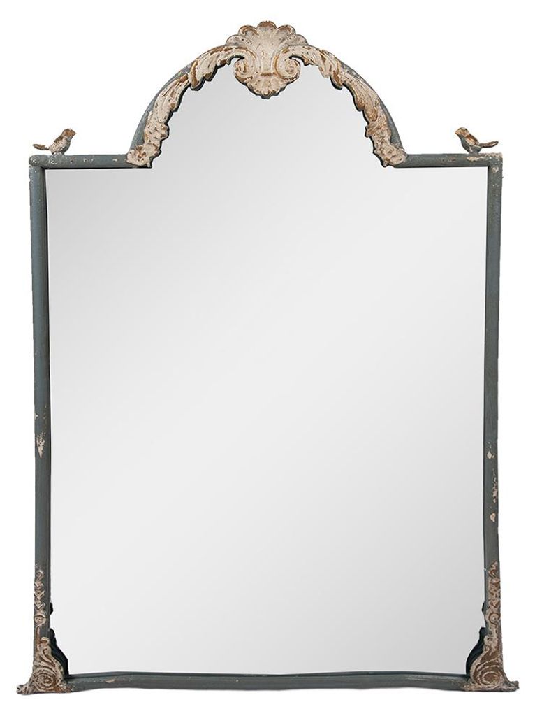Specchio Clayre & Eef 60x3x91 cm Metallo blu Immagine del prodotto 