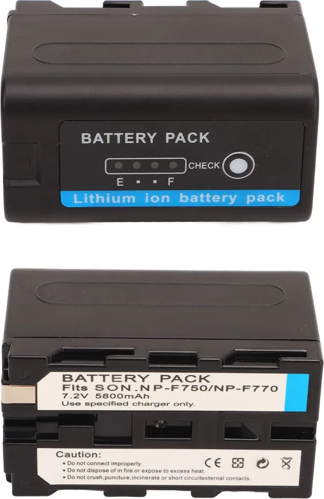 Batterie de Secours NP F770 pour Caméras Sony MC2500C et Vidéo Pro
