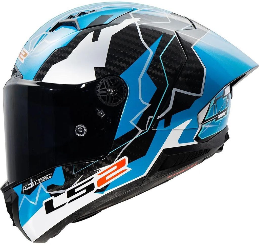 LS2 Integralhelm FF805 Thunder Carbon GP Aero XXL Schwarz / Rot / Gelb Replica Huertas