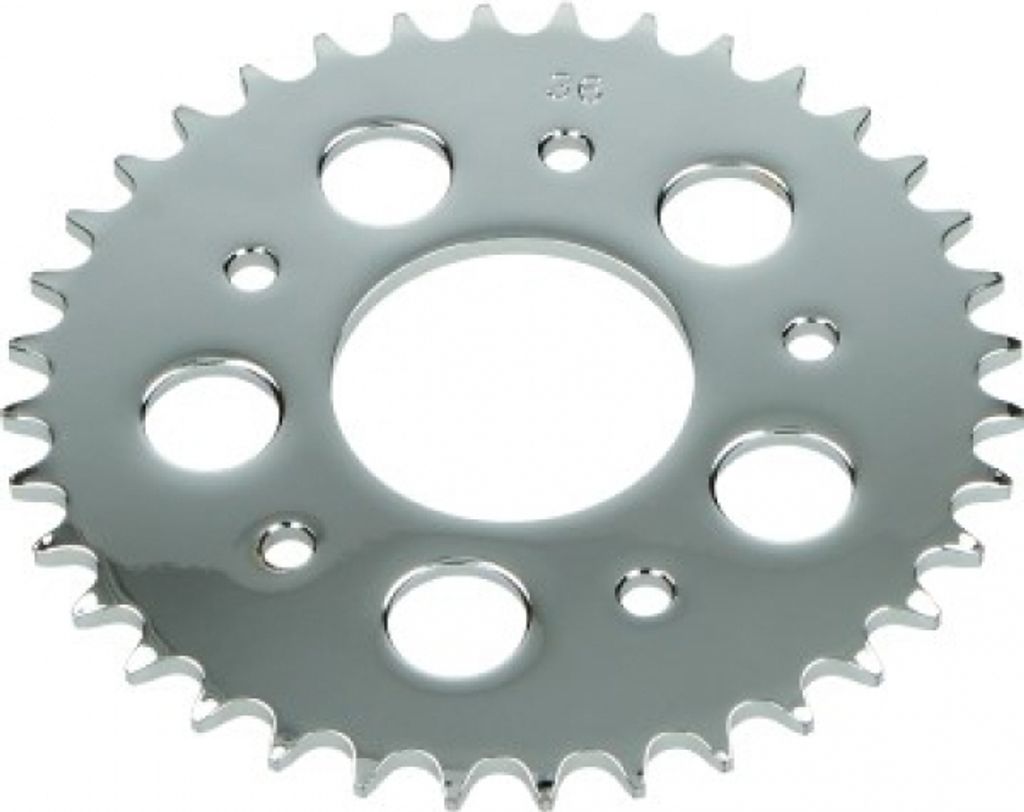Kettenrad 36 Zähne 3/16 chrom für Kreidler