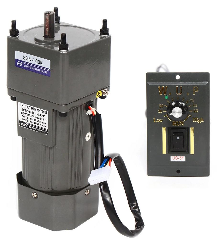 Getriebemotor mit stufenloser Drehzahlregelung - Einphasig asynchron - 90 W - 0–13,5 U/min - 24 Nm - 208–240 V AC - IE4