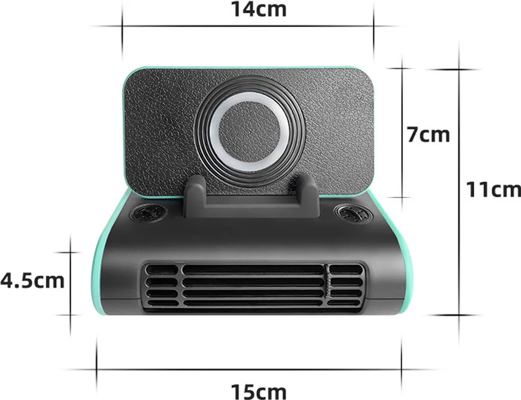 Console di Raffreddamento Auto 4-in-1: Ventola 24V e Wireless Charger - 2