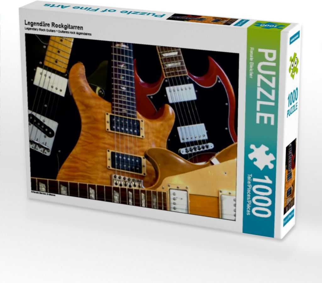 Calvendo Legendäre Rockgitarren 1000 Teile Puzzle quer Produktbild 