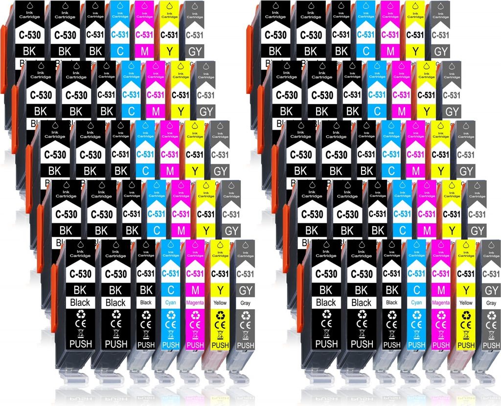 70er Pack Druckerpatronen 530 531 XL kompatibel mit Canon Produktbild 