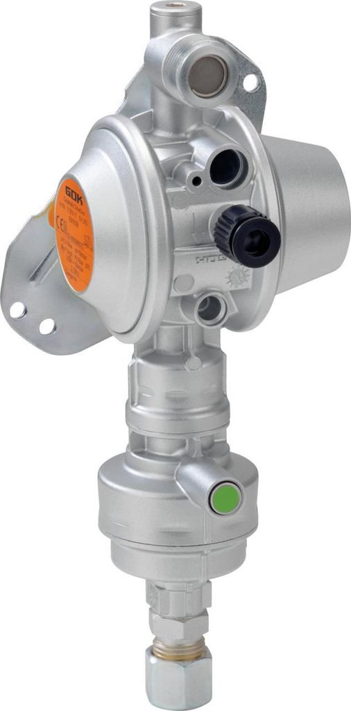 GOK Caramatic DriveOne mit Crash Sensor, Betriebsdruck:50 mbar, Ausrichtung :Vertikal, Variante:90°