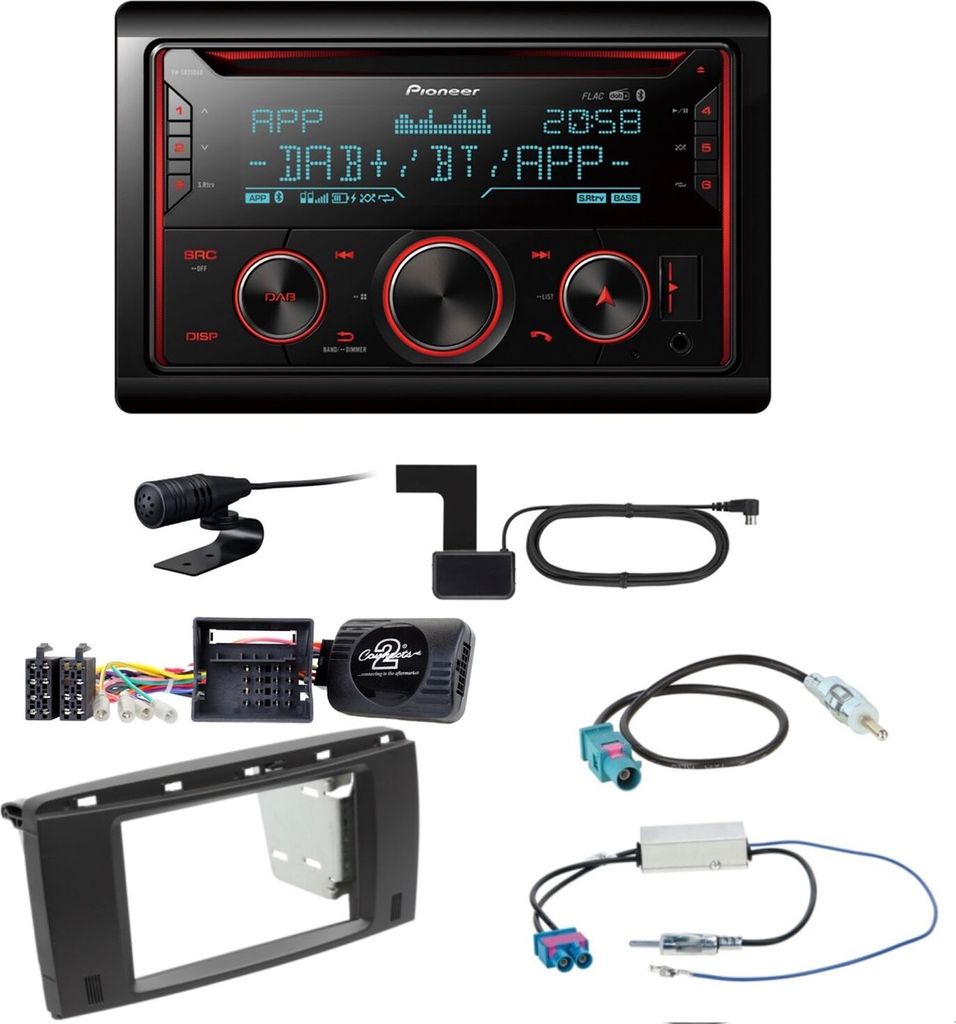 Pioneer FH-S820DAB USB DAB+ MP3 Digitalradio CD Einbauset für Mercedes R W251