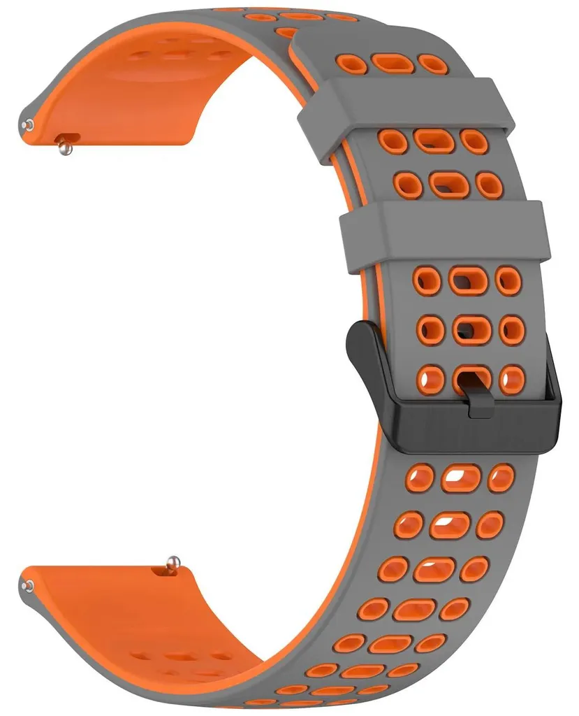 Bracelet de montre THdc gris orange en silicone réglable de 22 mm-a