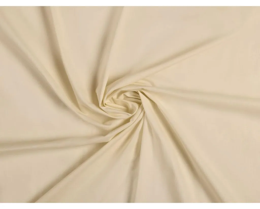 Drap-housse coton crème haute densité - Finition élastique grand bonnet