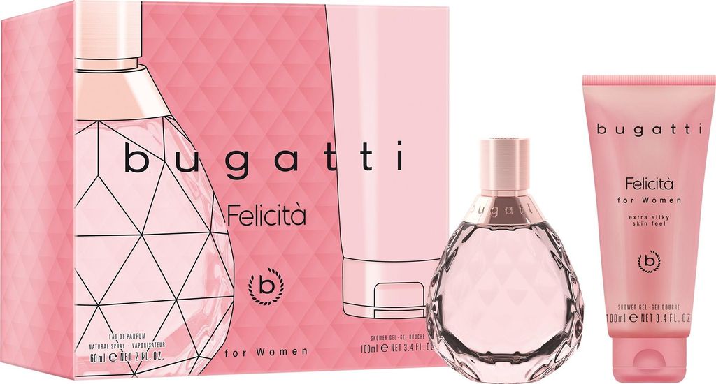 BUGATTI Felicitá Damen-Geschenkset (60 ml Eau de Parfum + 100 ml Duschgel)
