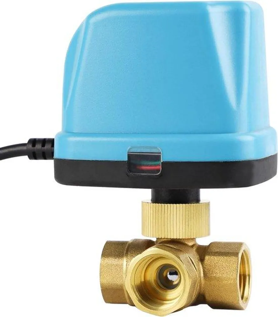 Électrovanne motorisée DN15 1/2 pouce 230V CA laiton bleu pour chauffage