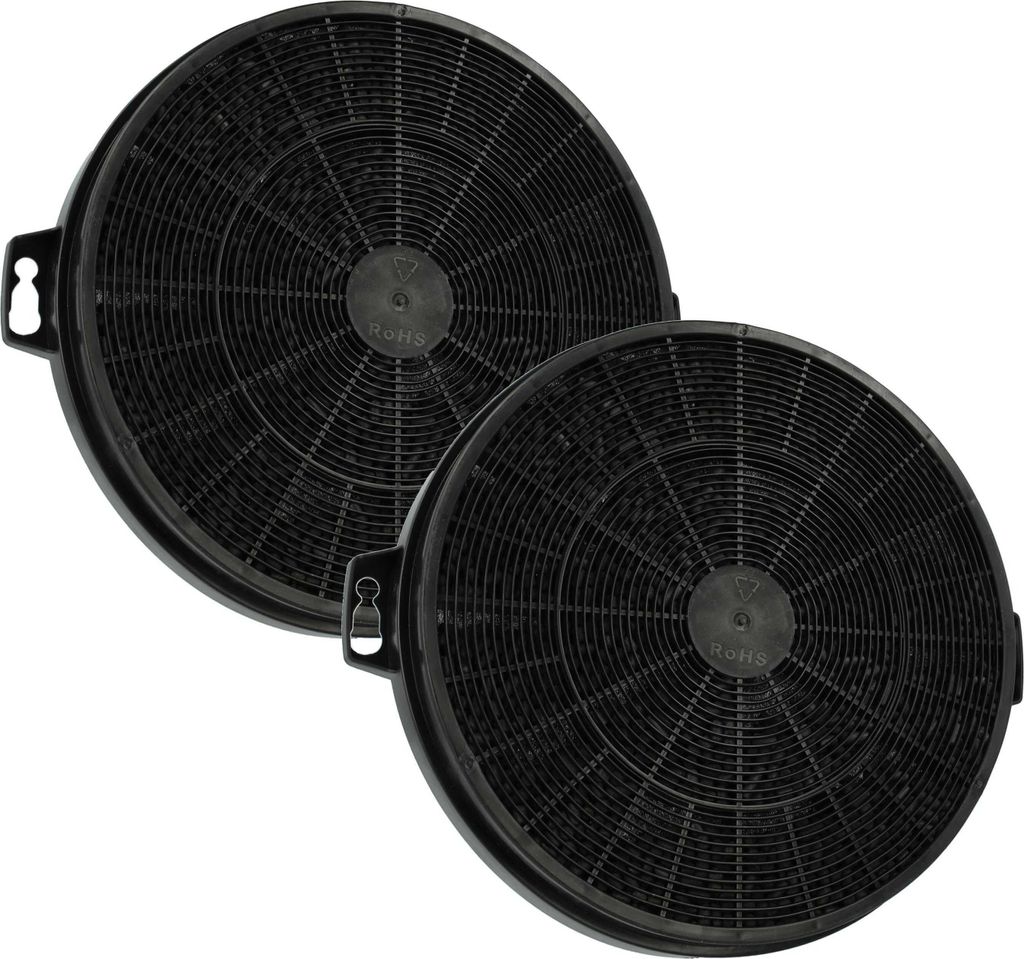 vhbw 2x Aktivkohlefilter kompatibel mit Apelson Helia 600 INOX, Apolo 600 INOX, Talia 900 INOX, Talia 600 INOX Dunstabzugshaube - 13,25 cm