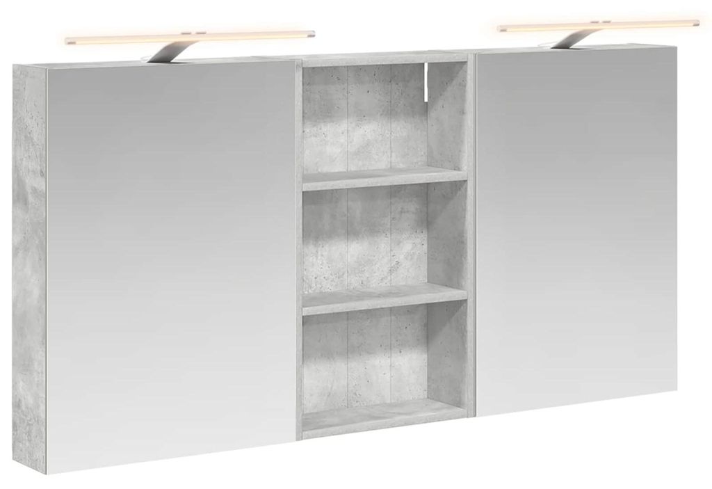 vidaXL Badezimmerschrank-Set 3 pcs 140 x 14,5 x 70 cm Holzwerkstoff