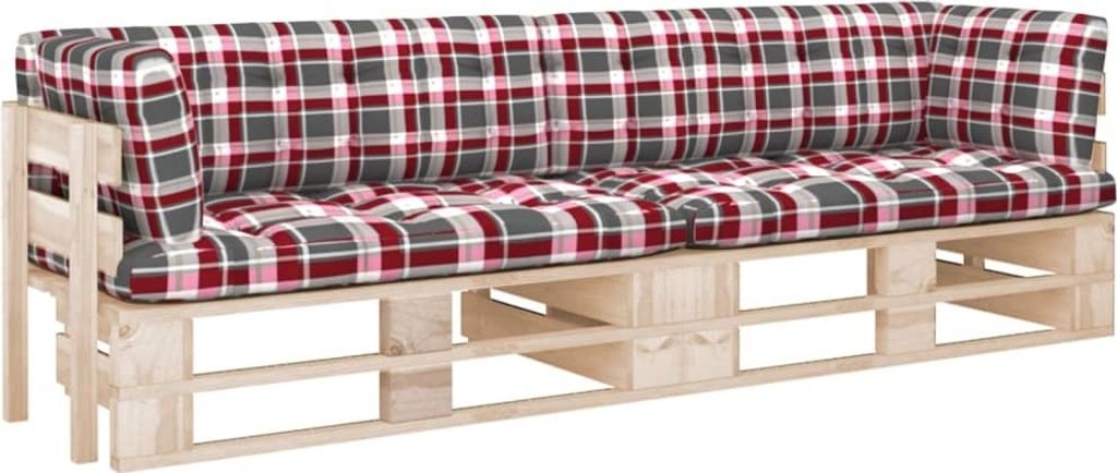 Möbel 2-Sitzer-Palettensofa mit Kissen Imprägniertes Kiefernholz - Gartenmöbelgarnituren 3066685