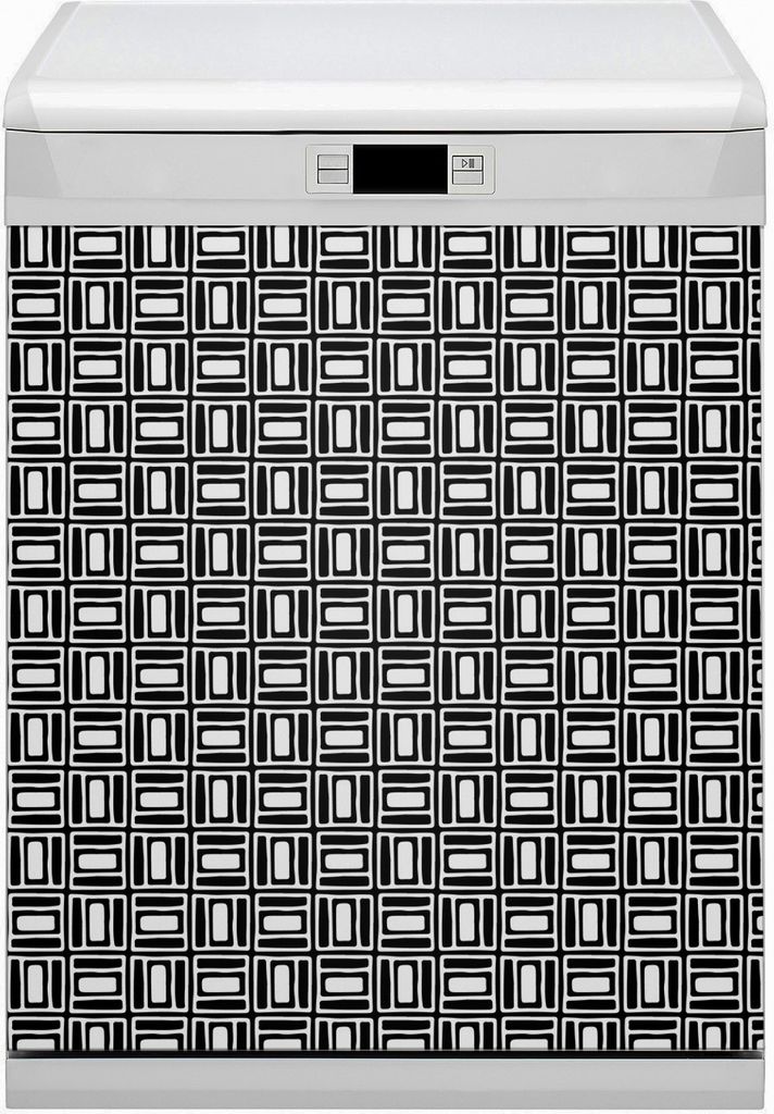 Magnet Folie für Geschirrspüler Magnete Geschirrspüle Magnet für Spülmaschine 60x80 cm Nachbildung - Geometrisches Muster