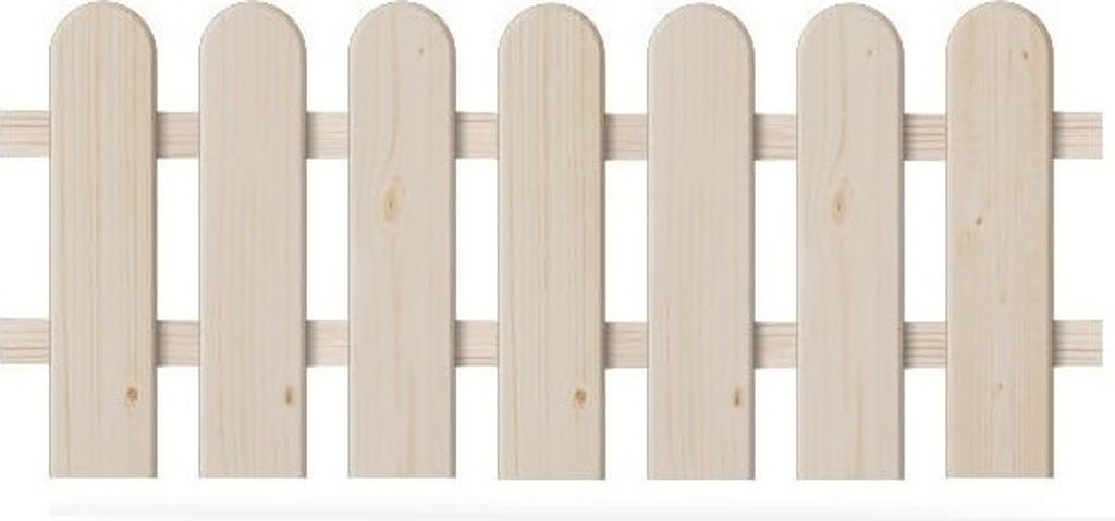 Woodino - Staketenzaun 100 x 40 cm Zaunlatte Gartenzaun aus Fichte, Holzzaun, Lattenzaun, Fichtenholz