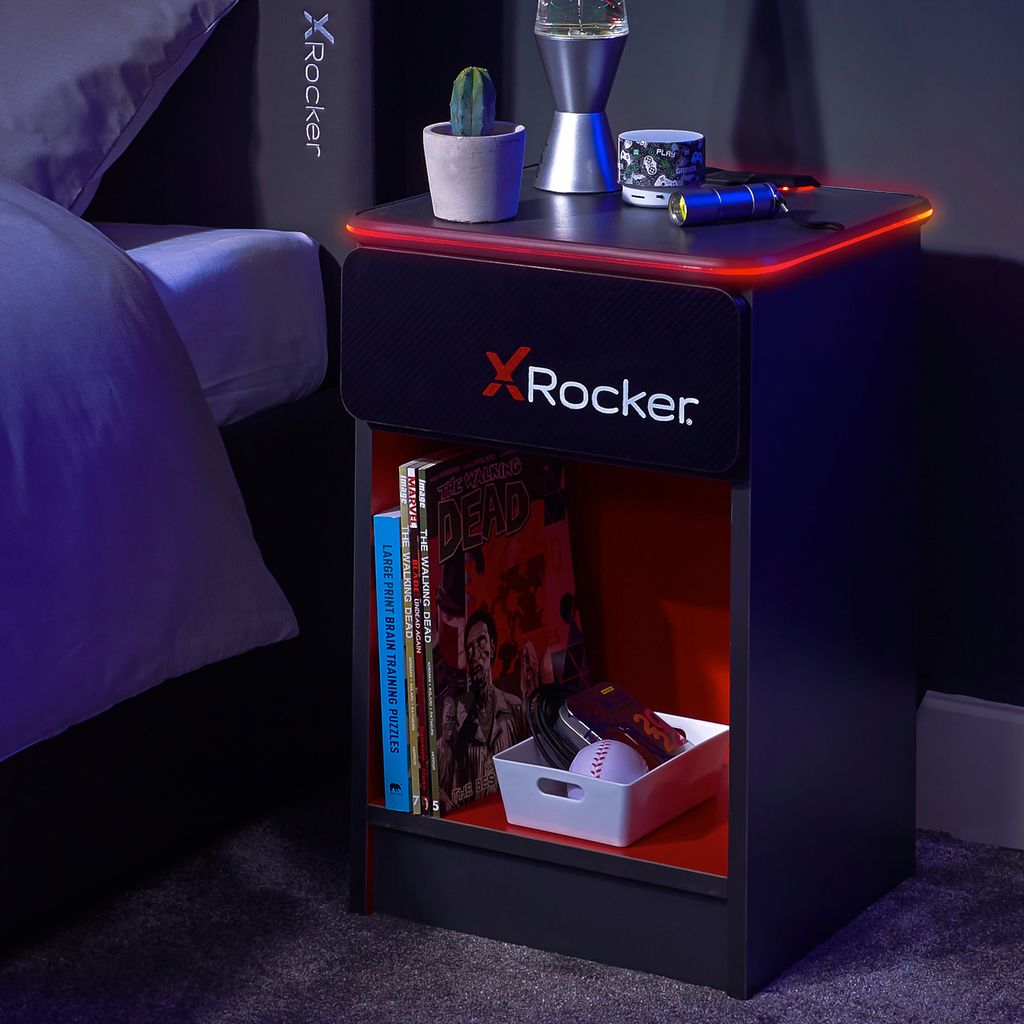 X Rocker 2022026 Nachtschränkchen & Nachttisch 1 Schublade(n) Schwarz