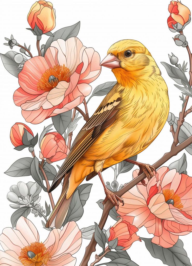 Plakat 13x18cm Frühlingssänger