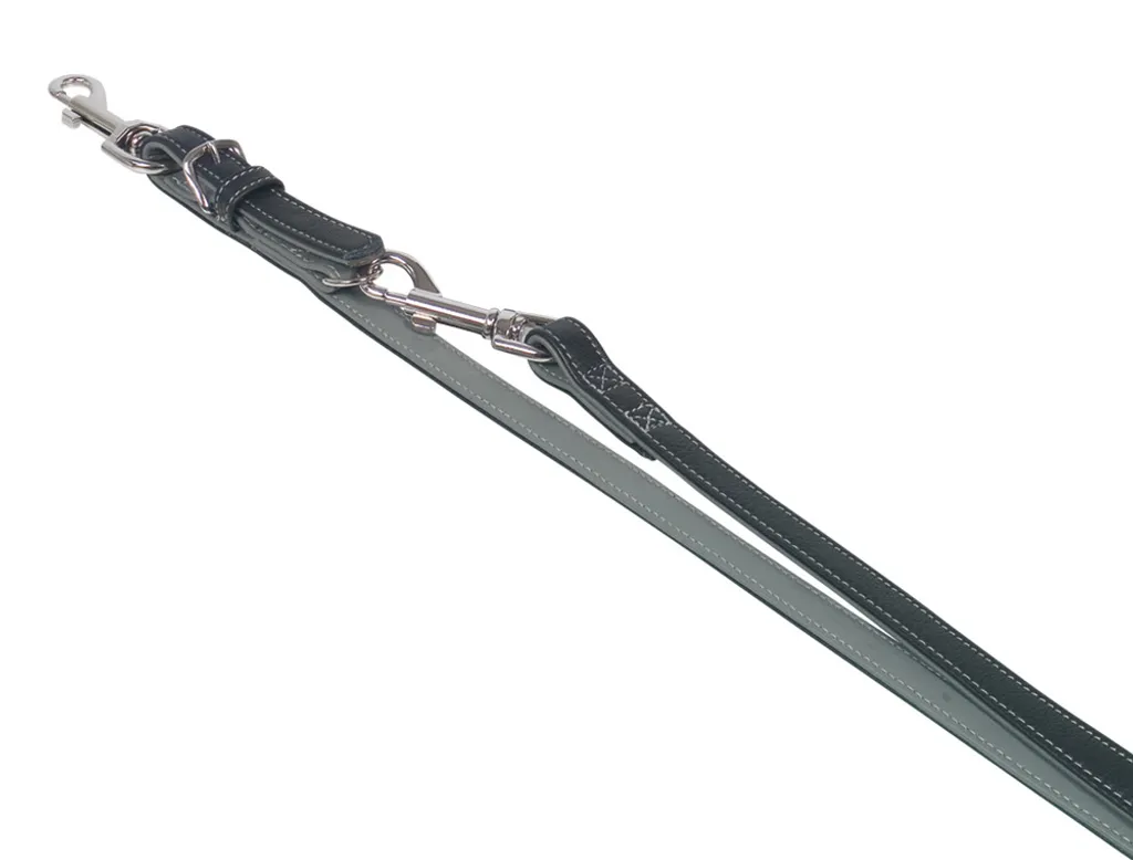 Guinzaglio Nobby PACIFIC 2m 14mm Grigio | Vera Pelle Italiana per Cani
