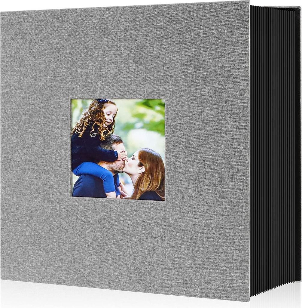 Fotoalbum 10 x 15 1000 extra groß XXL Leinen Einsteckalbum für Porträt- und Landschaftsfotos Bilder rot