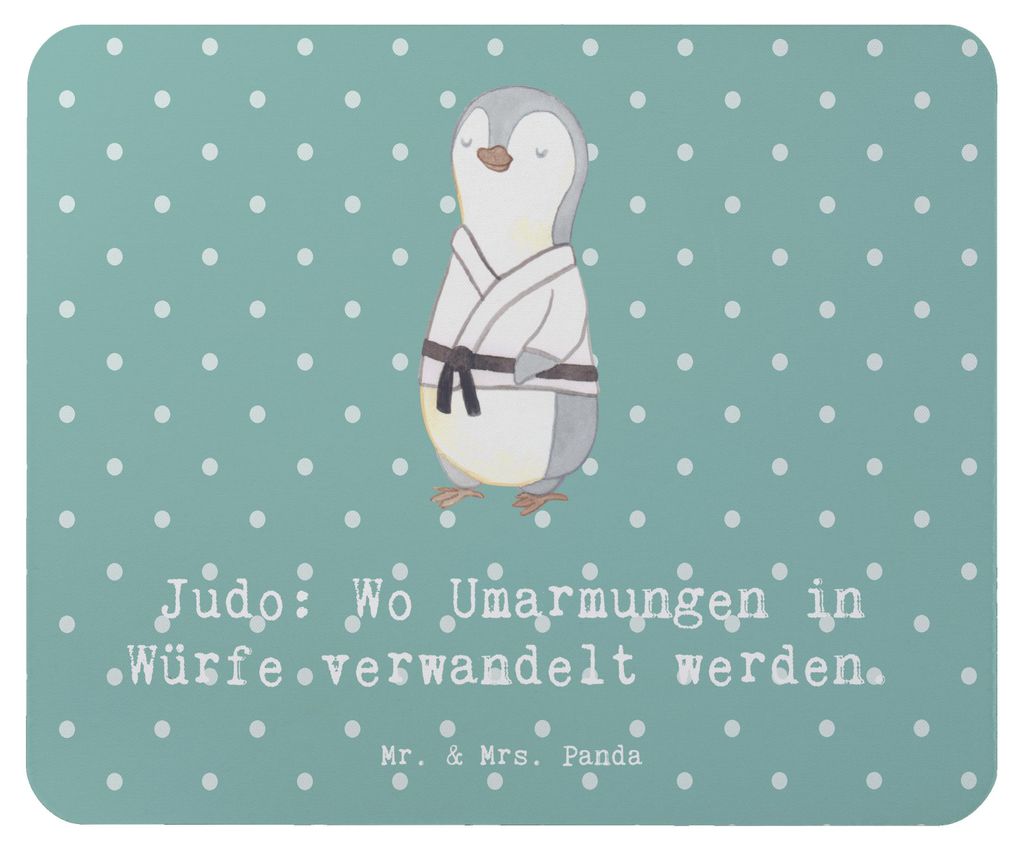 Mr. & Mrs. Panda Mouse Pad Judo Umarmungen - Meeresbrise - Geschenk, Training, Mauspad, Sportler, Philosophie, Sportart, mousematte, Humor, laptop ...