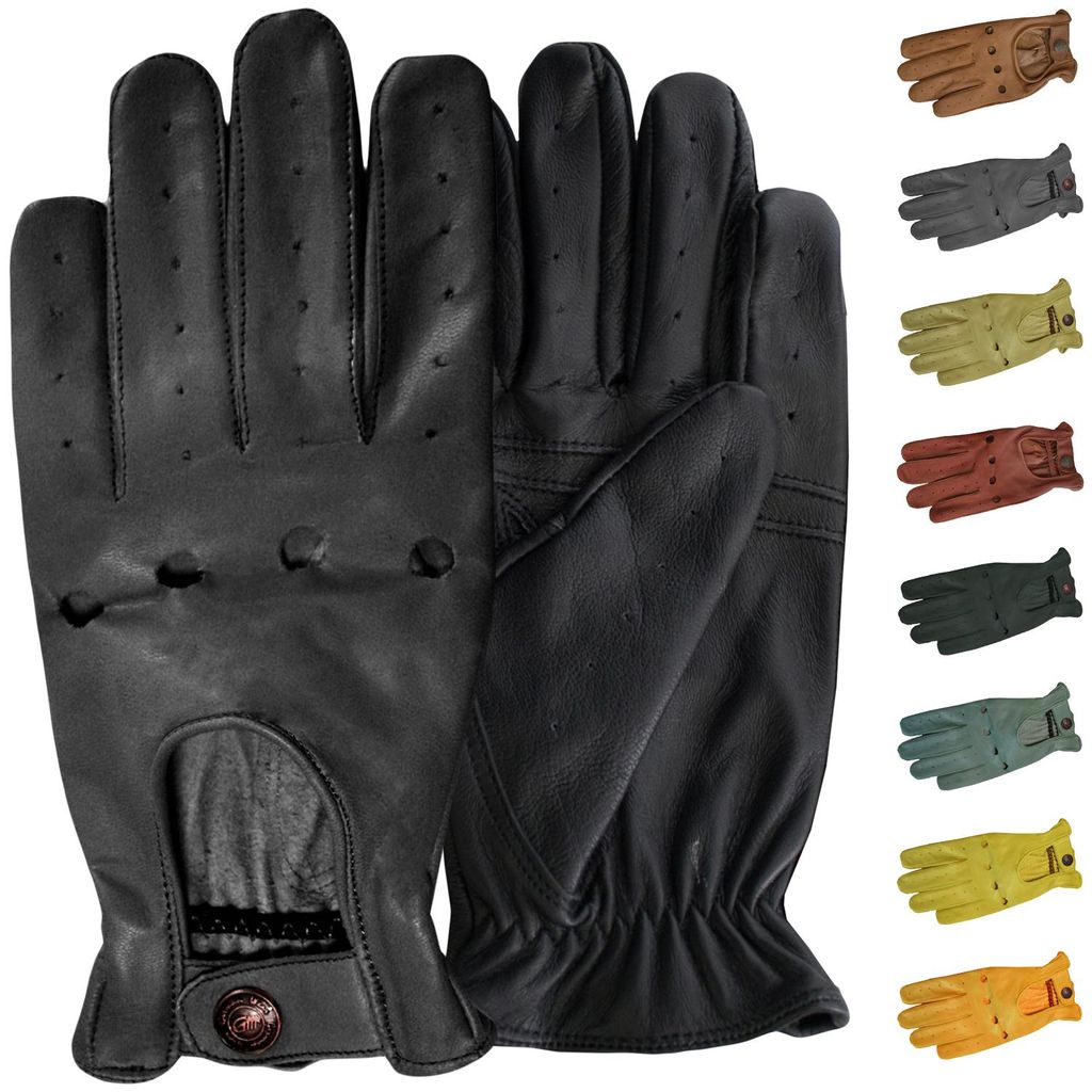 Herren Driving Autofahrer-Handschuhe Lederhandschuhe, Produktbild 