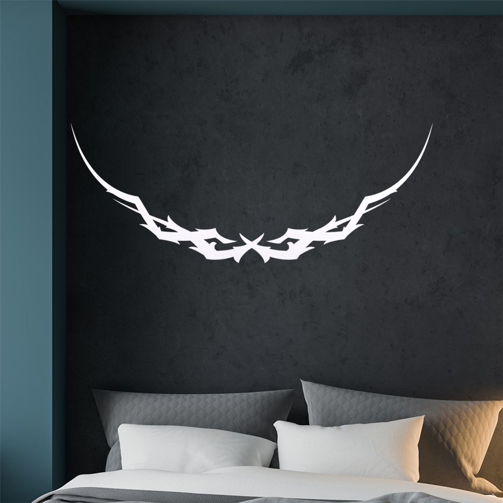 KIWISTAR Tribal geschwungen Wandtattoo in 6 Größen - Wandaufkleber Wall Sticker - Dekoration, Küche, Wohnzimmer, Schlafzimmer, Badezimmer