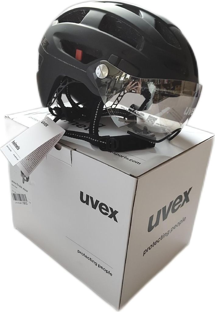 Fahrradhelm UVEX Finale visor 56–61 cm black matt