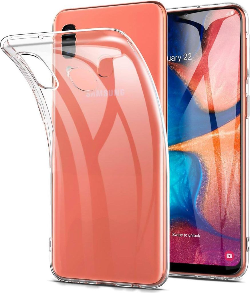 Conie Silikon Schutzhülle für Samsung Galaxy A20e Tasche klar Case Cover Bumper Hülle durchsichtig in transparent