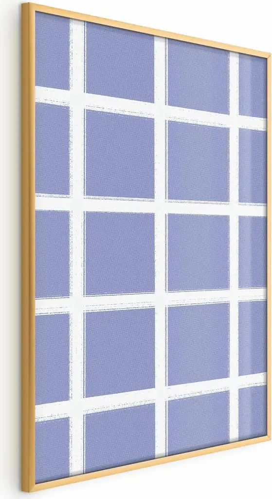 Poster Minimalista Righe 40x60 Cornice Oro per Arredo Moderno