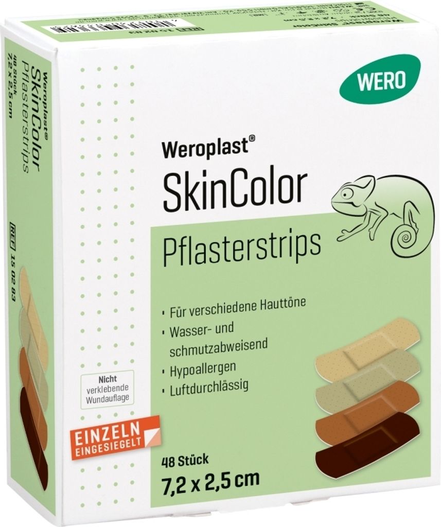 Weroplast SkinColor Pflasterstrips Mix, 48 Stk