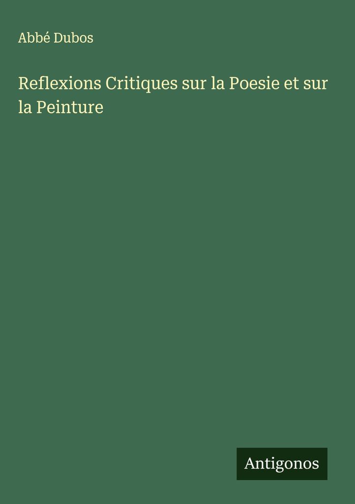 Kritische Reflexionen über Poesie und Malerei