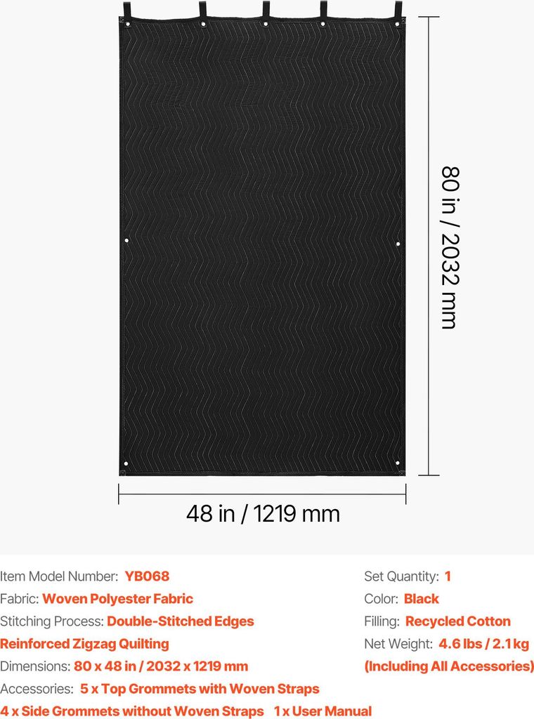 VEVOR Plafond sonore 2032x1219 mm, plafond acoustique, Image du produit 