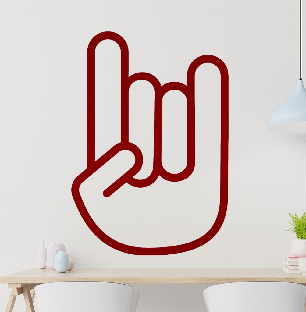 The Horns Wandtattoo in 6 Größen - Wandaufkleber Wall Sticker - Dekoration, Küche, Wohnzimmer, Schlafzimmer, Badezimmer