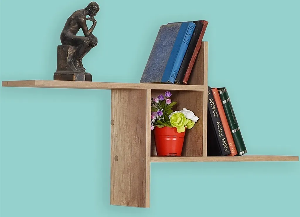 Étagère murale Skye Decor Raf-04-Tt-1 en noyer clair 100cm