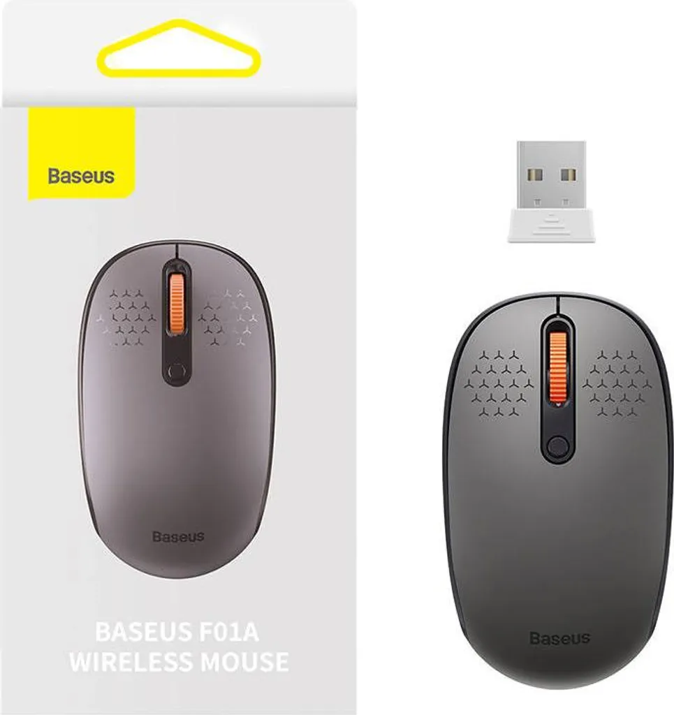 Baseus F01A Wireless Mouse 1600DPI Grigio Frosted - Ergonomico