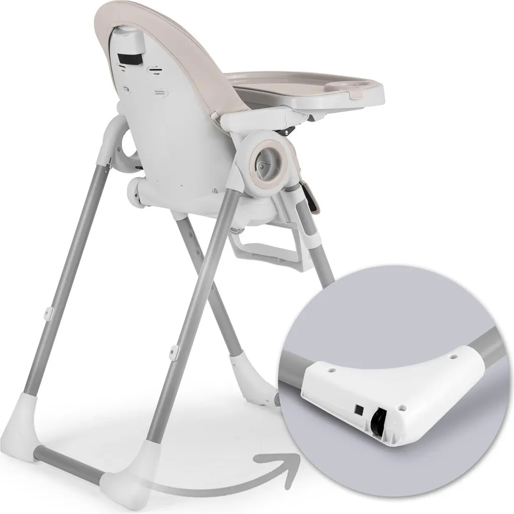 Chaise de salle à manger Belo gris avec transat et table résistante