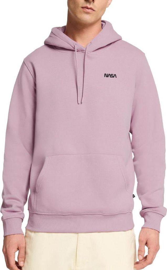 Spreadshirt NASA Logo Klein Schwarz Stick Herren Premium Hoodie, XXL, Altrosa