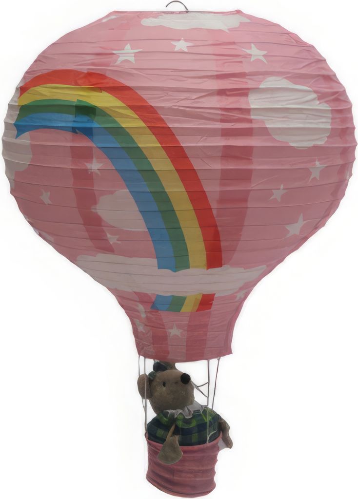 Heißluftballon Reispapier Lampion Lampenschirm 04