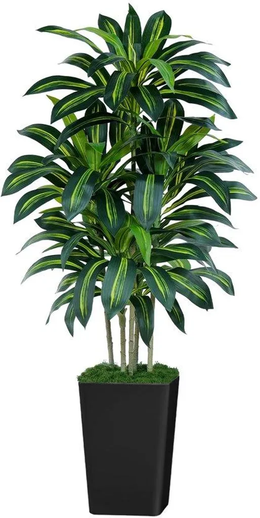Dracaena Artificiel 150 cm Noir - Plante Synthétique 105 Feuilles