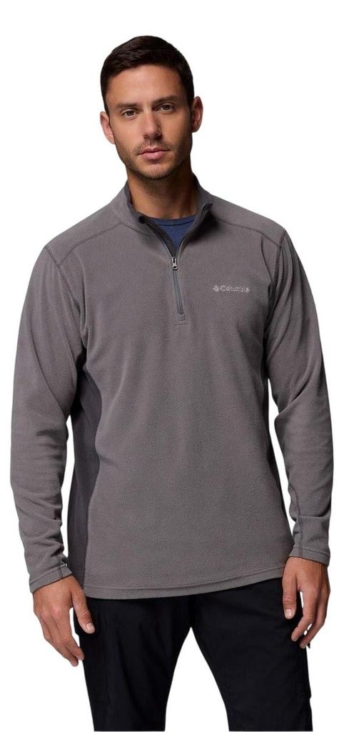 Columbia - "Klamath Range" Fleece-Oberteil für Herren, mit halbem Reißverschluss GT20993 (L) (Grau)
