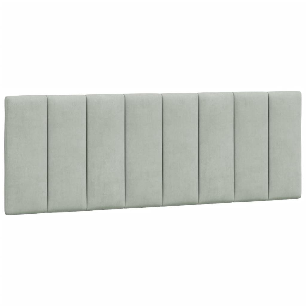 vidaXL Kopfteil-Kissen "Hanko" Hellgrau 120 cm Samt Produktbild 