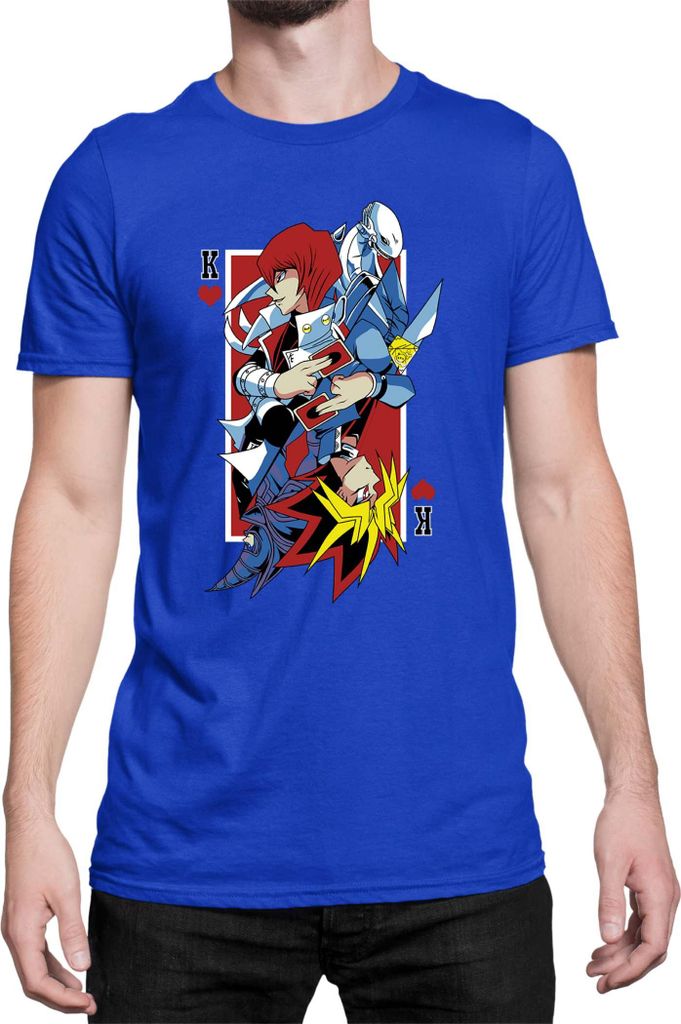 Herren T-Shirt Japan Manga Anime Comics Yu Gi 018, Man S / Blau