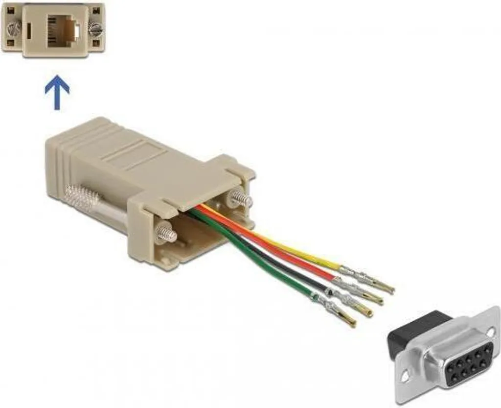 Kit Delock D-Sub 9 Pin Femmina a Presa RJ11 - Adattatore per Appassionati