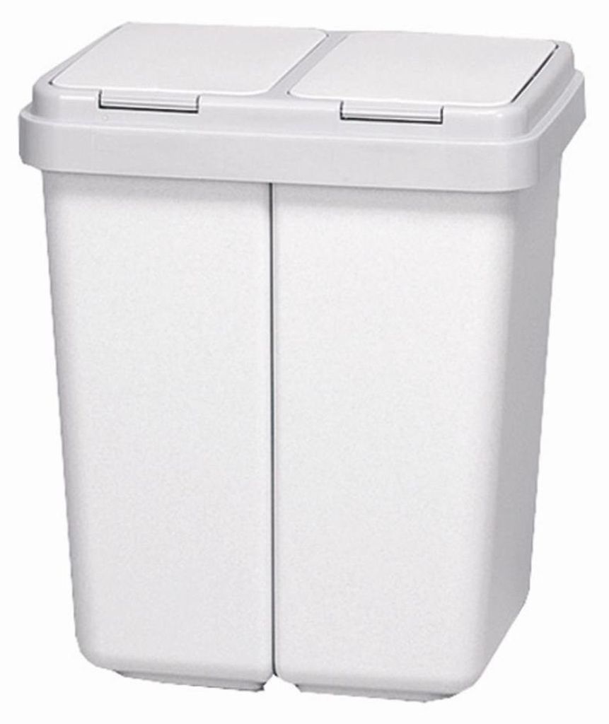 ALPFA Abfalleimer Mülleimer 2x25 L Duo Bin Mülleimer
