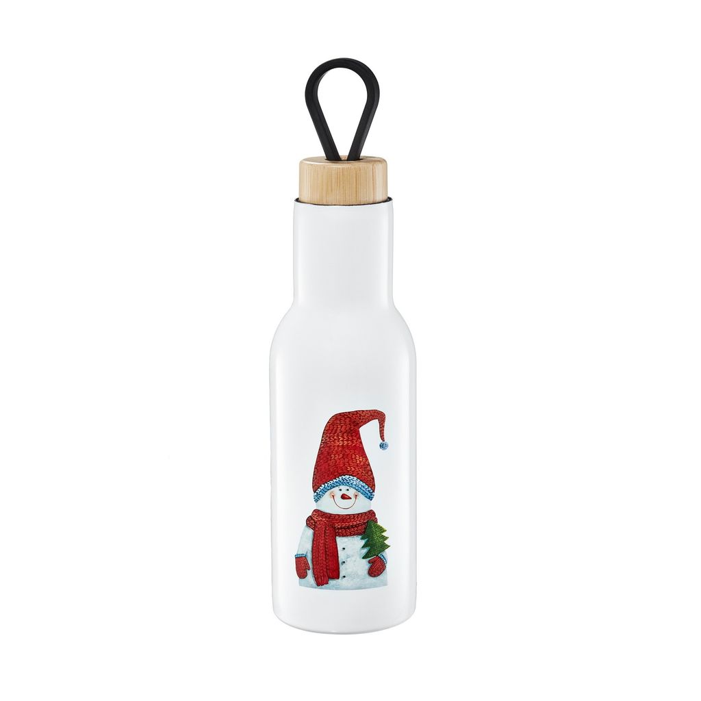 Ambition Forest Schneemann Thermoflasche 400ml weiß